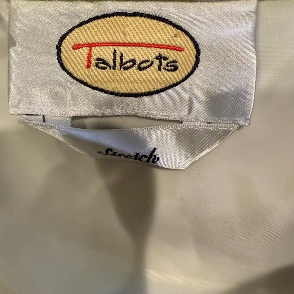 Talbots Women Sz 6 Tropical Floral Cotton Pencil Skirt Knee Length Green & White - Picture 7 of 9